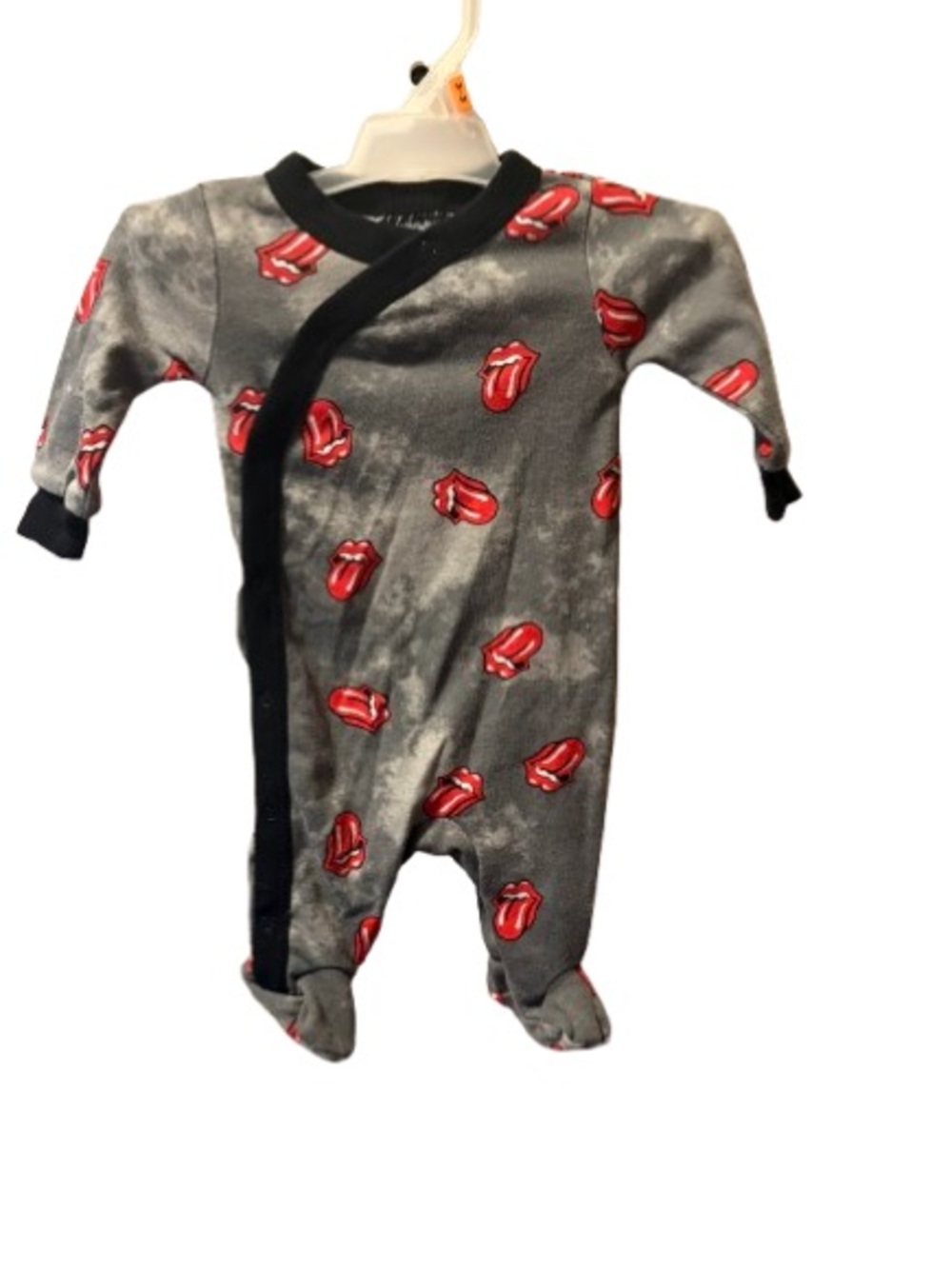 Rolling Stones Tongue Logo Footed Sleeper – 0–3 Months